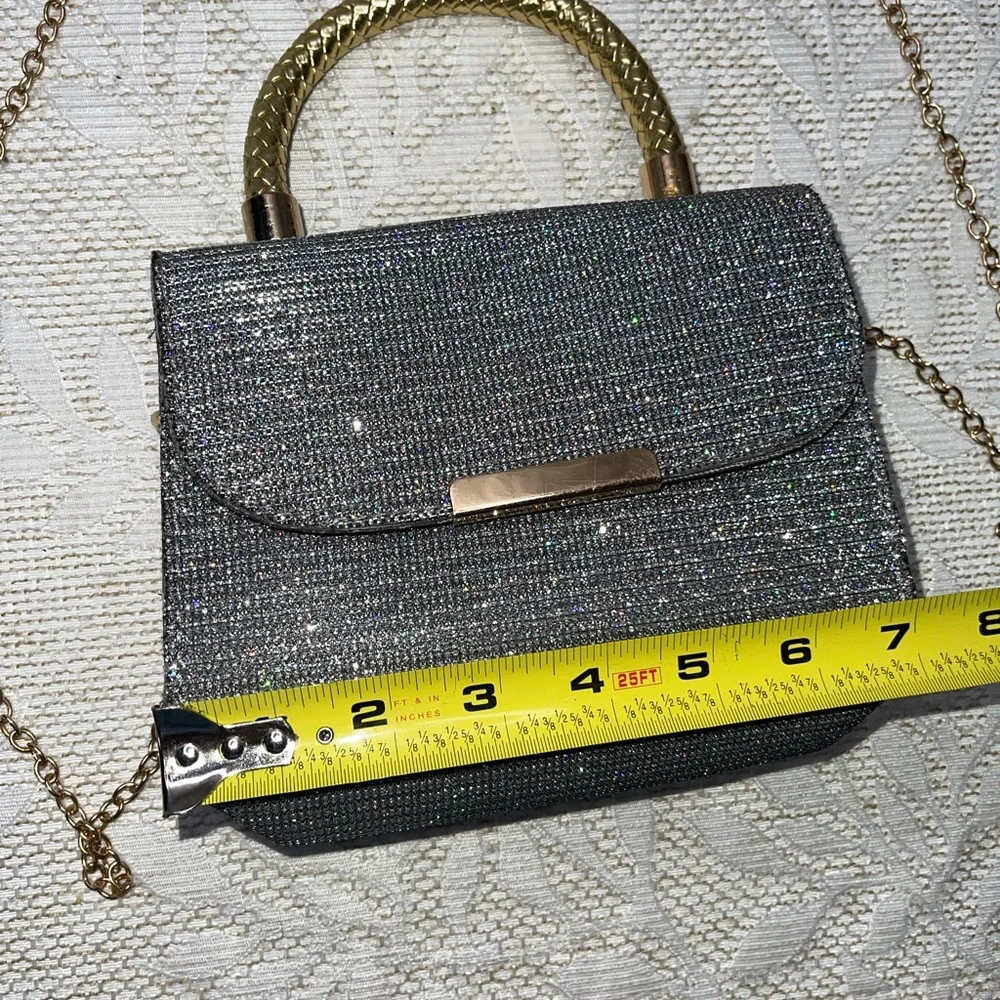 Silver formal evening clutch bag Handbag